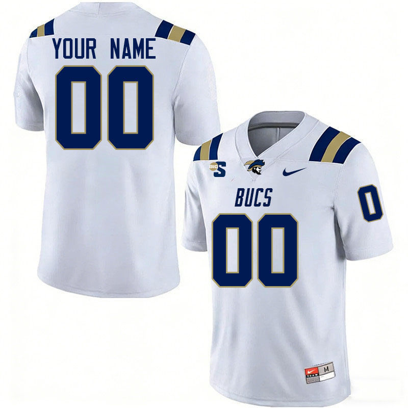 Custom Charleston Southern Buccaneers Name And Number Football Jerseys-White
